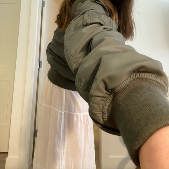 SOLD Sheer white tiered cotton elastic skirt/dress - Picture 3 of 4